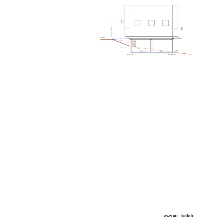 COUPE Echelle. Plan de 0 pièce et 0 m2