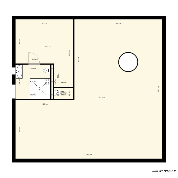renaison 1ER. Plan de 5 pièces et 106 m2