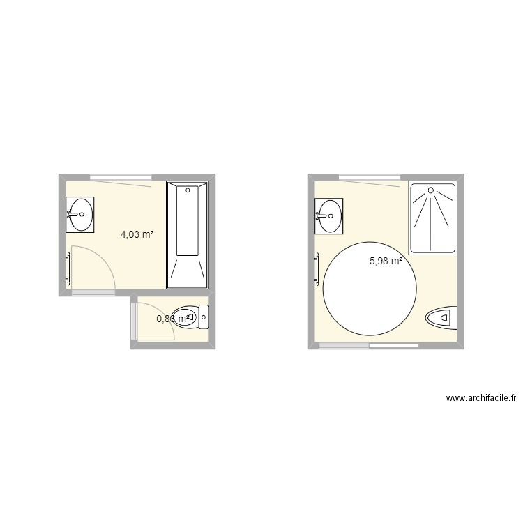 M. M Roscoff. Plan de 3 pièces et 11 m2