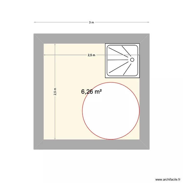PKC. Plan de 1  et 6 m²