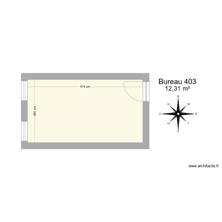 Bureau R 403. Plan de 