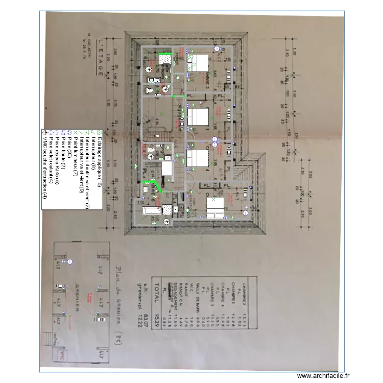 La Coul&eacute;e combles v2. Plan de 