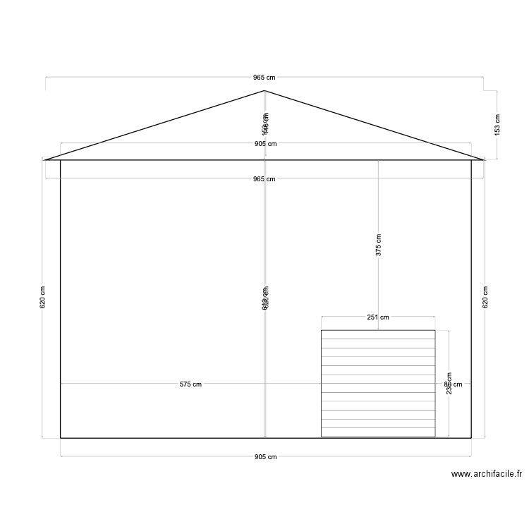 facade nord. Plan de 0 pièce et 0 m2