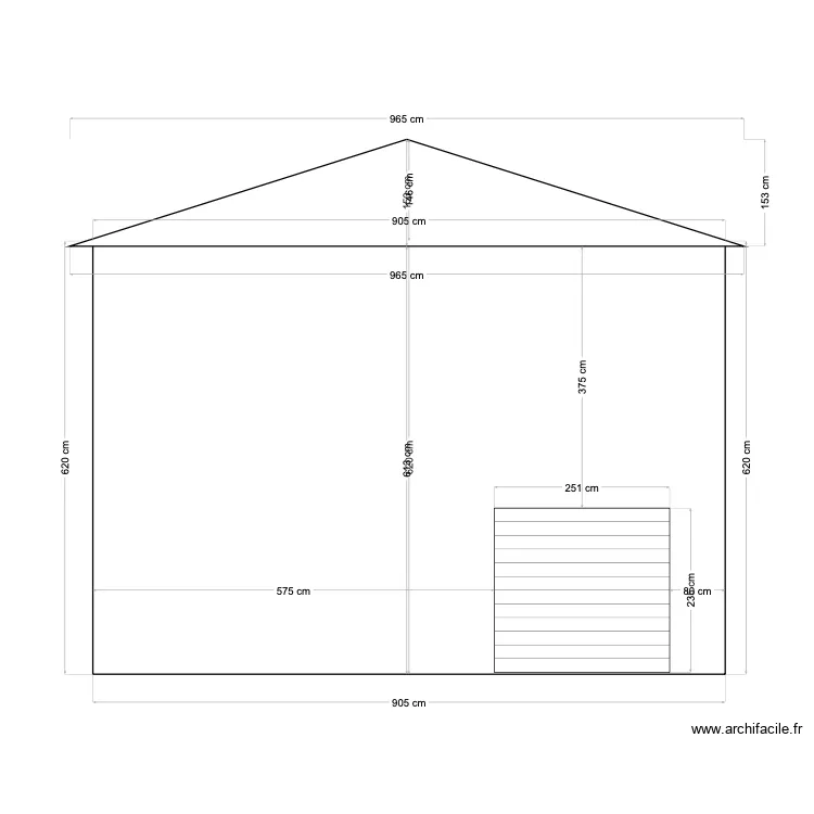facade nord. Plan de 