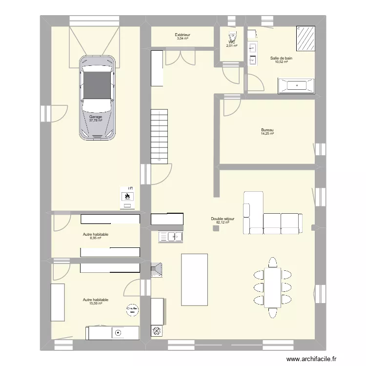 Maison Grange R&eacute;nov&eacute; 2. Plan de 8  et 174 m²