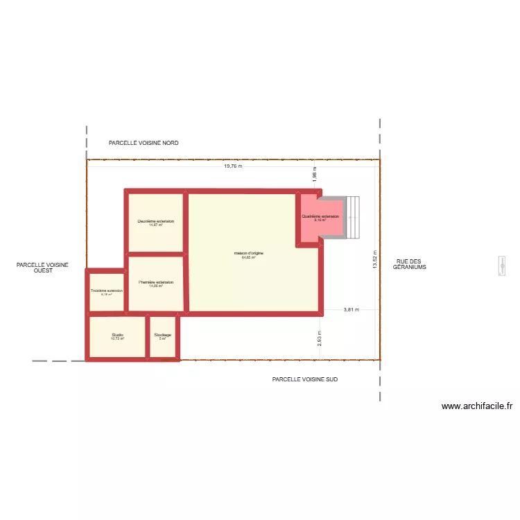 Plan de masse Canet quatrième extension. Plan de 7 Pièces et 124 m² Plan de masse Canet quatrième extension. Plan de 7 Pièces et 124 m²