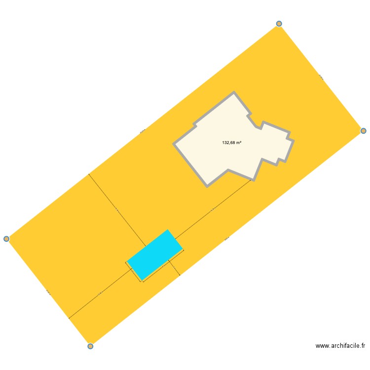 BOCQUILLON . Plan de 1 pièce et 133 m2