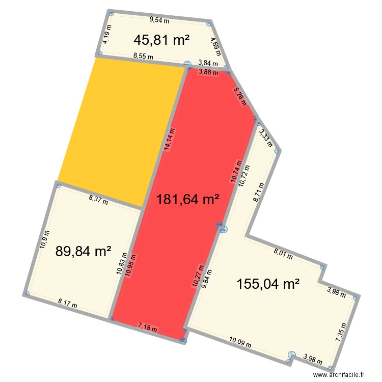 plan vierges. Plan de 4 pièces et 472 m2