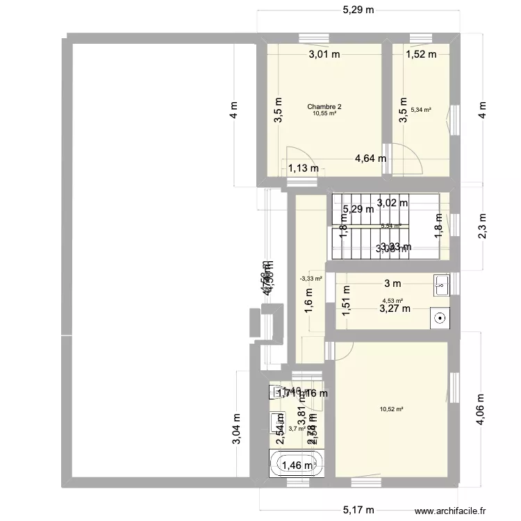 Maison 1er &eacute;tage provisoire &deg;. Plan de 