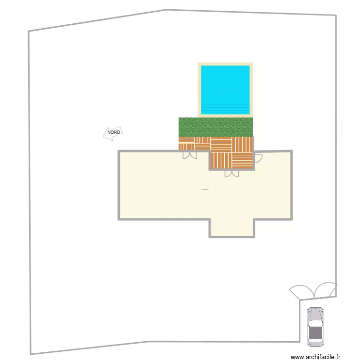 Sauveterre. Plan de 1  et 120 m²