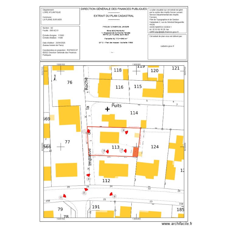 DP 2 BOCHEREAU. Plan de 0 pièce et 0 m2