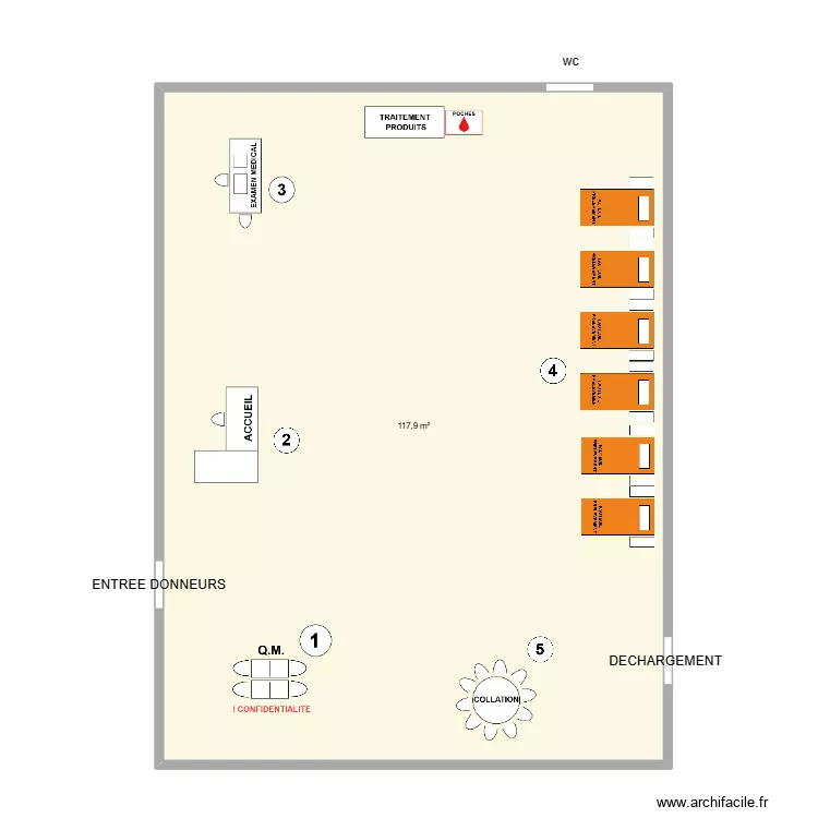 Coll&egrave;ge du Sacr&eacute; Coeur. Plan de 