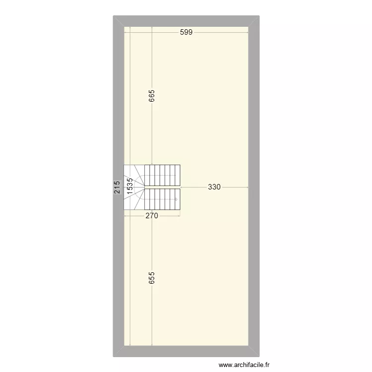 PlanEtageAvecTr&eacute;mis. Plan de 1  et 92 m²