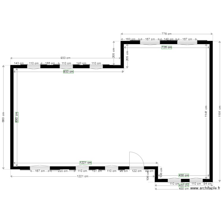 Ma maison. Plan de 1 pièce et 157 m2