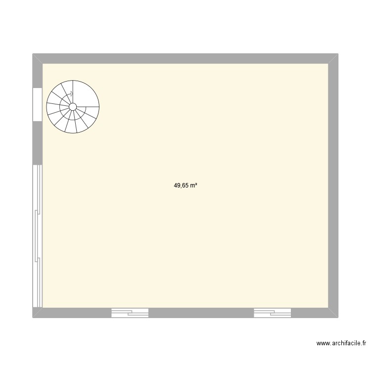 garage Brehec. Plan de 1 pièce et 50 m2