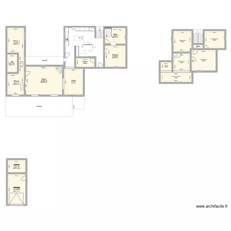 Plessis. Plan de 17 et 201 m² Plessis. Plan de 17 et 201 m²