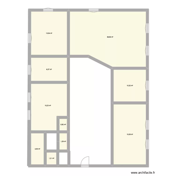 Etage mairie. Plan de 10 et 114 m² Etage mairie. Plan de 10 et 114 m²