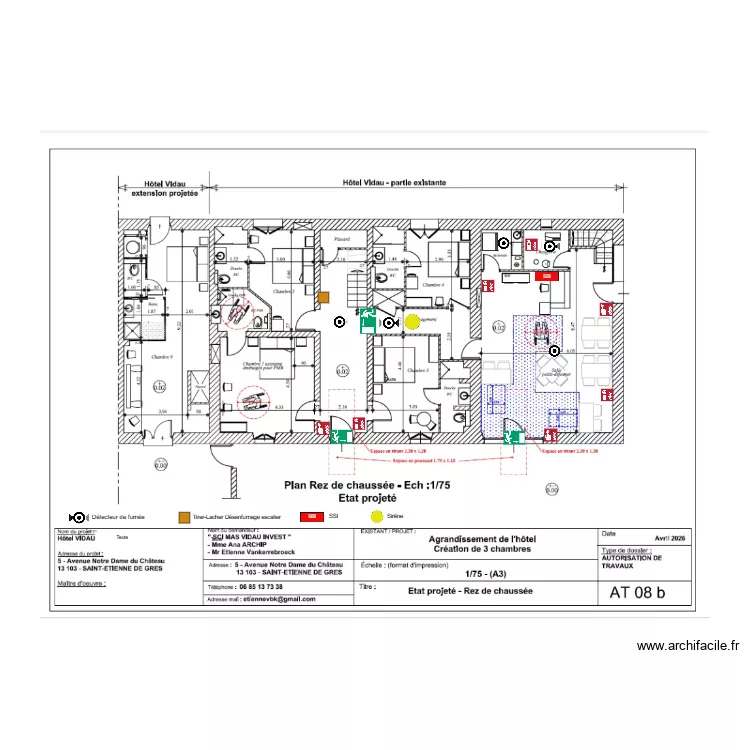 SSI RDC VIDEAU. Plan de 