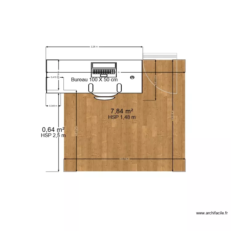 bureau JM. Plan de 2 Pièces et 8 m² bureau JM. Plan de 2 Pièces et 8 m²