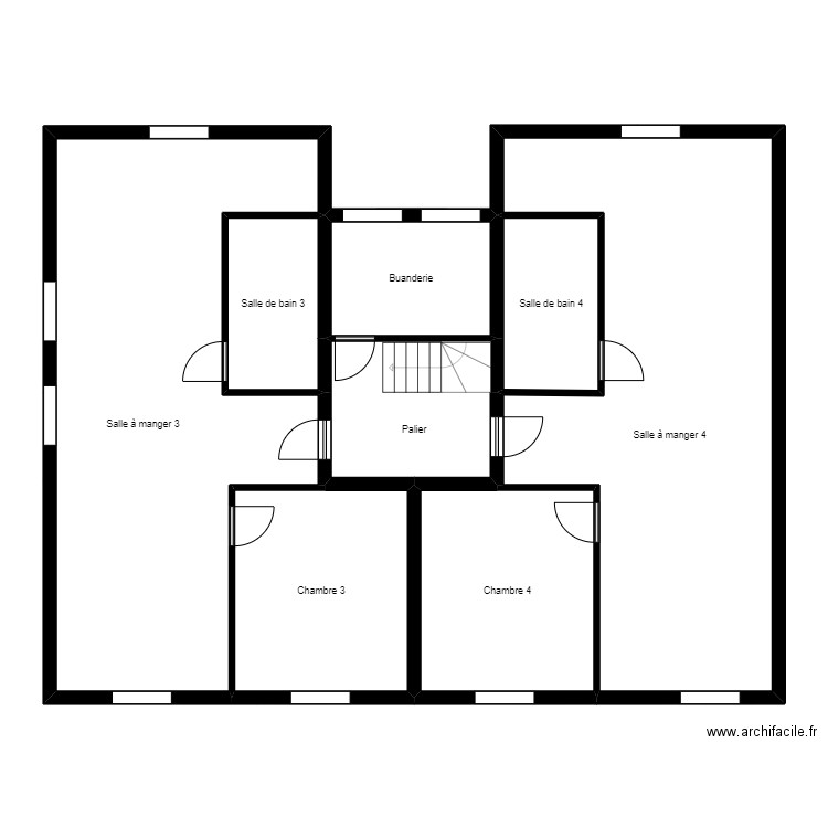 DIOCESE. Plan de 19 pièces et 292 m2