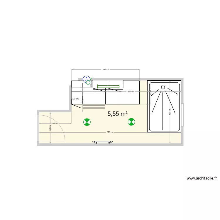 Salle de douche. Plan de Salle de douche. Plan de