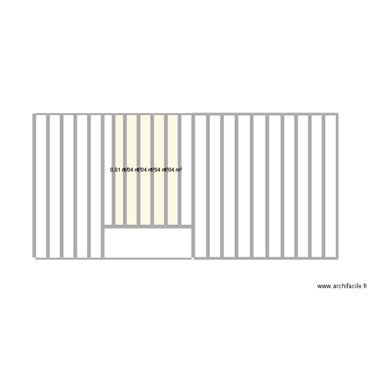 plancher. Plan de 5 pièces et 5 m2