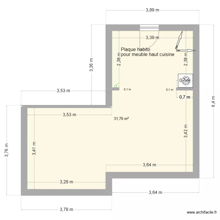 tuchaa cuisine. Plan de 1 et 32 m² tuchaa cuisine. Plan de 1 et 32 m²