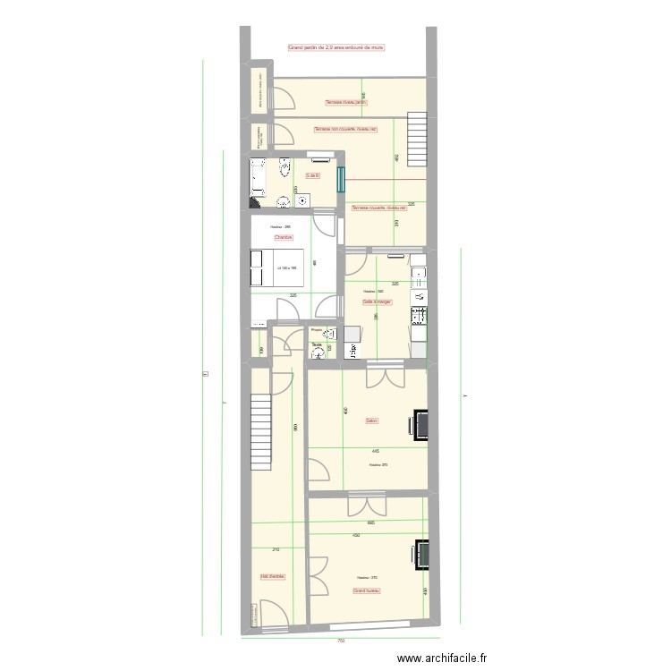 Jean - 56 - Rez. Plan de 8 pièces et 91 m2