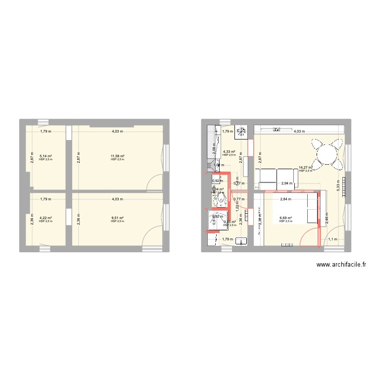 87 DIDEROT3. Plan de 5 pièces et 30 m2