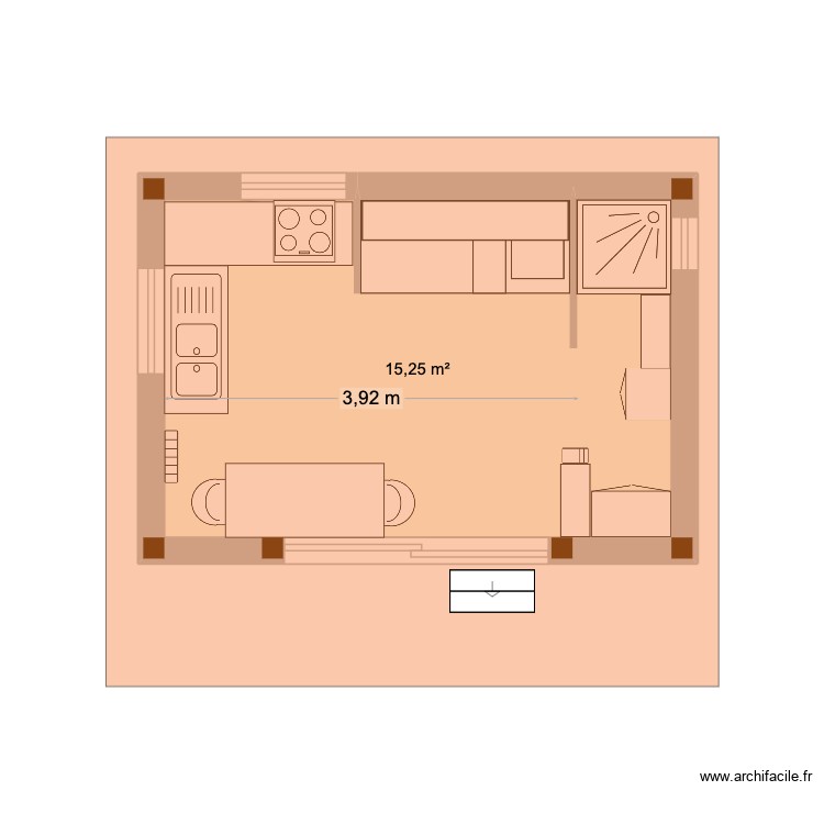 Cabane. Plan de 0 pièce et 0 m2