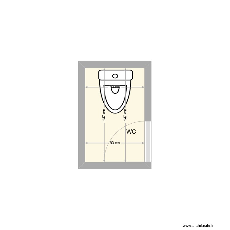 LAFFONT Martine 1. Plan de 1 pièce et 1 m2