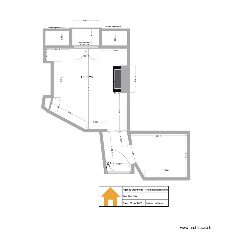 Plan 2D Boulainvilliers. Plan de Plan 2D Boulainvilliers. Plan de