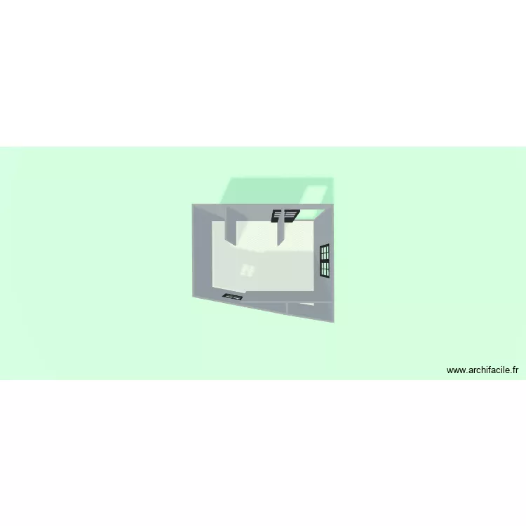 Salle de bain v2. Plan de 2  et 11 m²