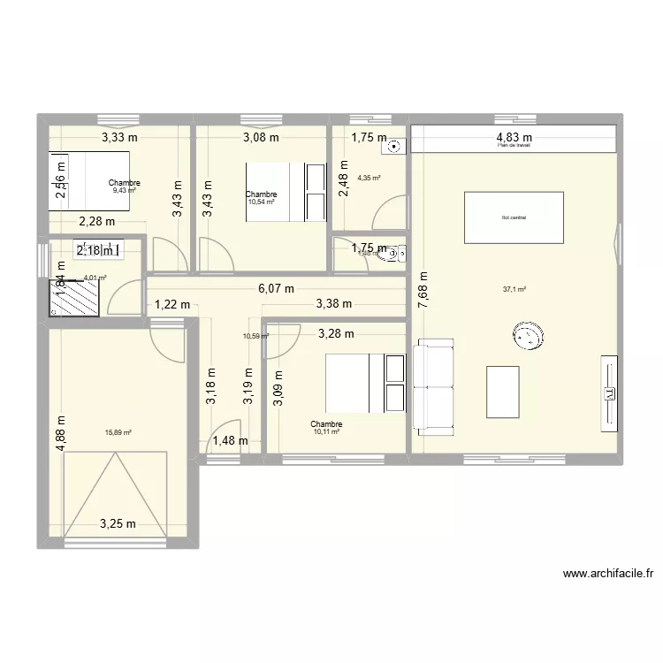 plan 2. Plan de 0 pièce et 0 m2
