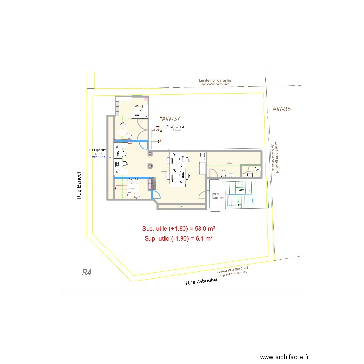 Projet 4ème étage - Novha 2. Plan de 10 pièces et 81 m2