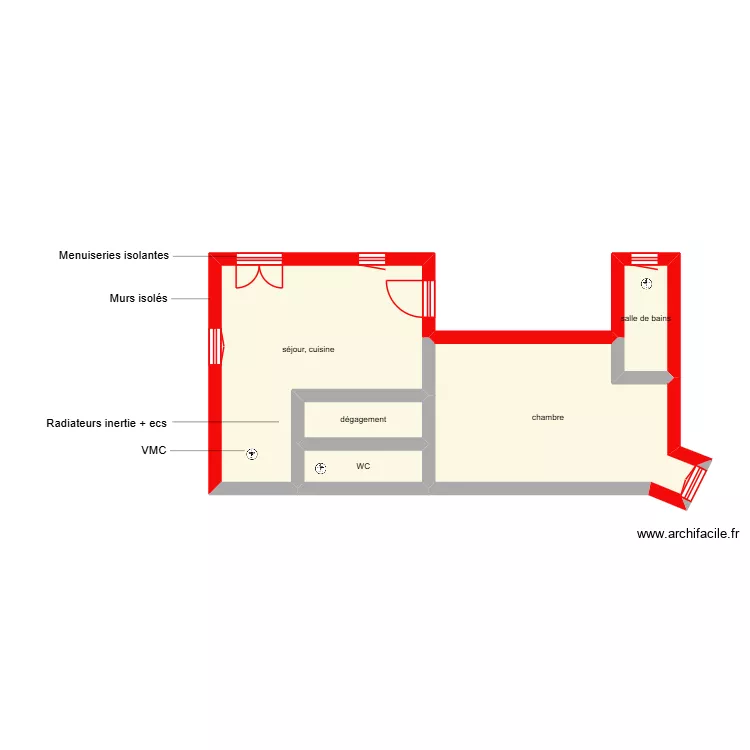 eglin &eacute;tape 3. Plan de 5  et 36 m²
