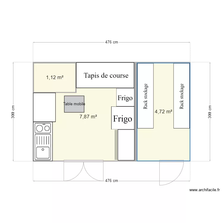 Abri jardin_ouest. Plan de 
