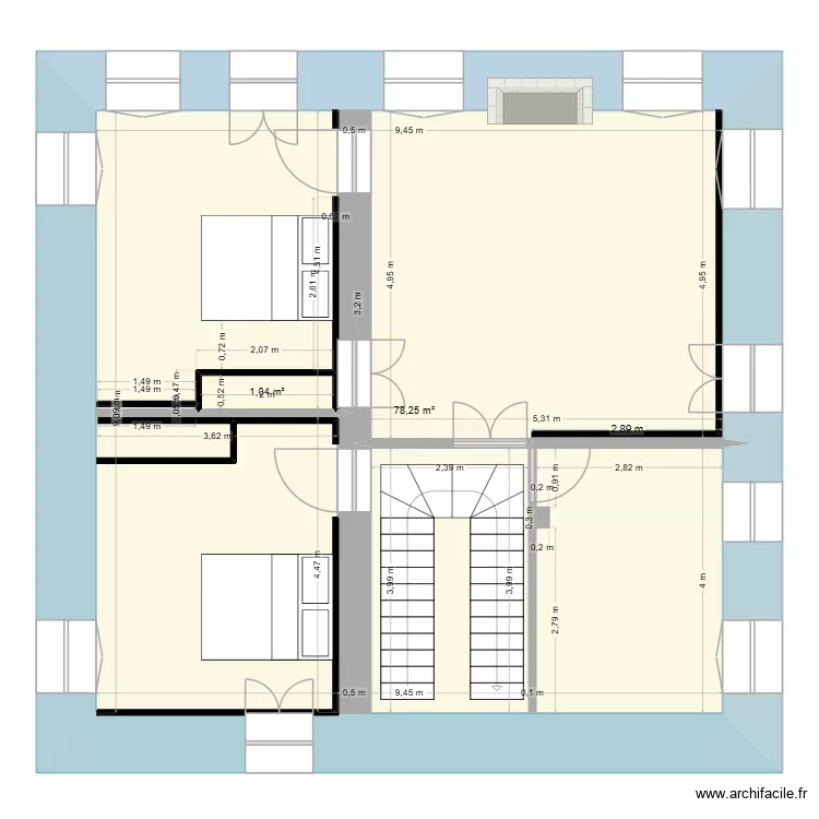 Zicavo Etage 1 envisag&eacute;. Plan de 
