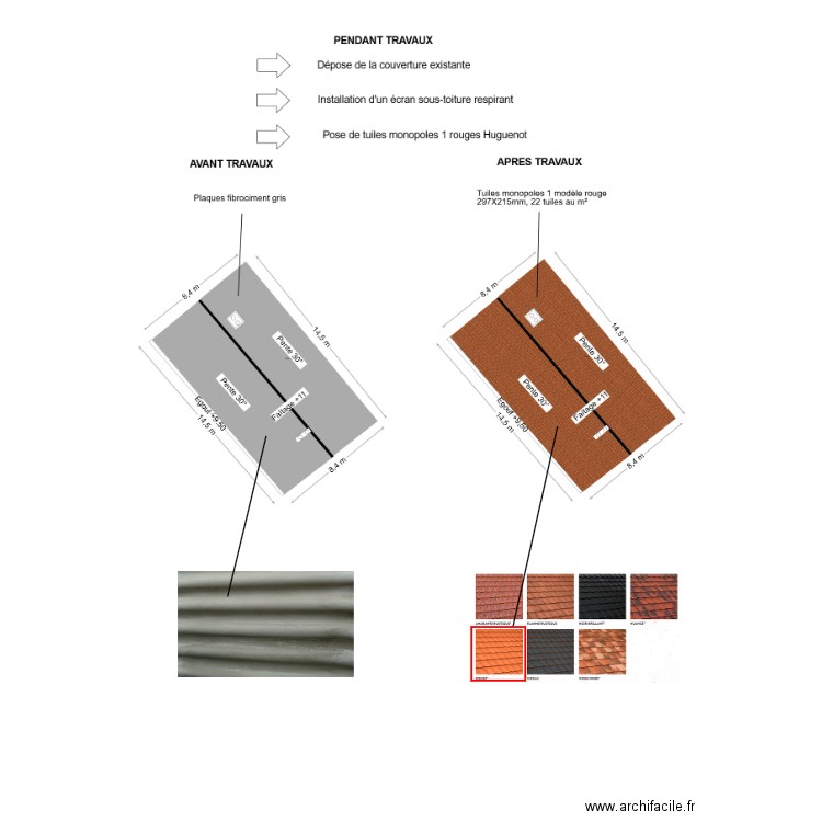 DP04 TOITURE LOPEZ CLAIRE. Plan de 0 pièce et 0 m2