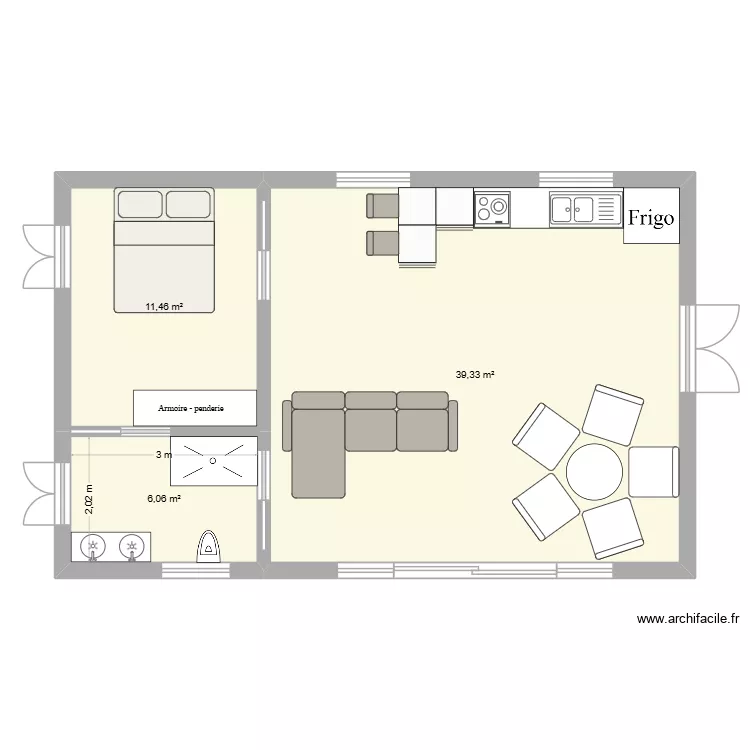 FG PLAN. Plan de 3 et 57 m² FG PLAN. Plan de 3 et 57 m²
