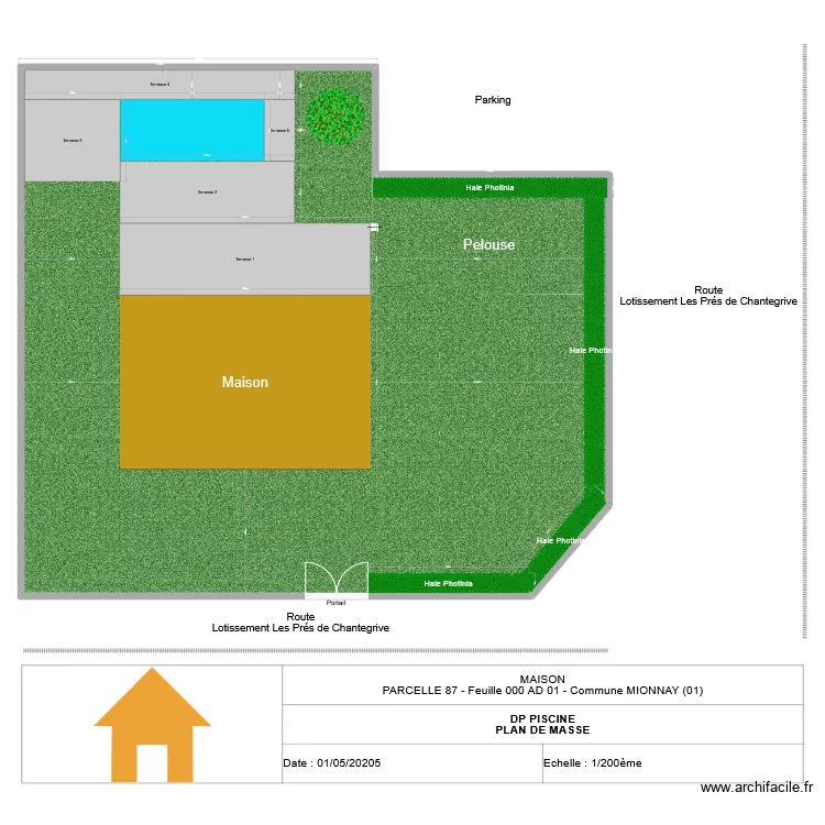 Terrasse - Plan de masse V2. Plan de Terrasse - Plan de masse V2. Plan de