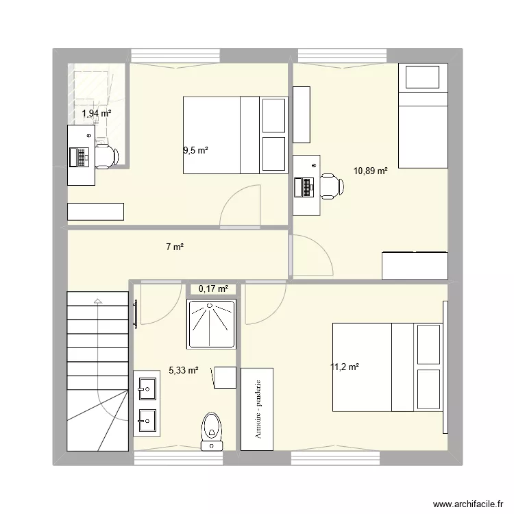 Maison Beauvais v2 sdb 1er ok. Plan de Maison Beauvais v2 sdb 1er ok. Plan de