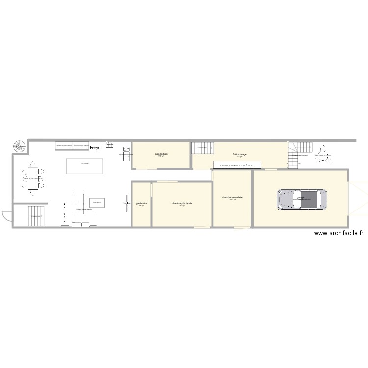 plan de base avec mur. Plan de 6 pièces et 100 m2