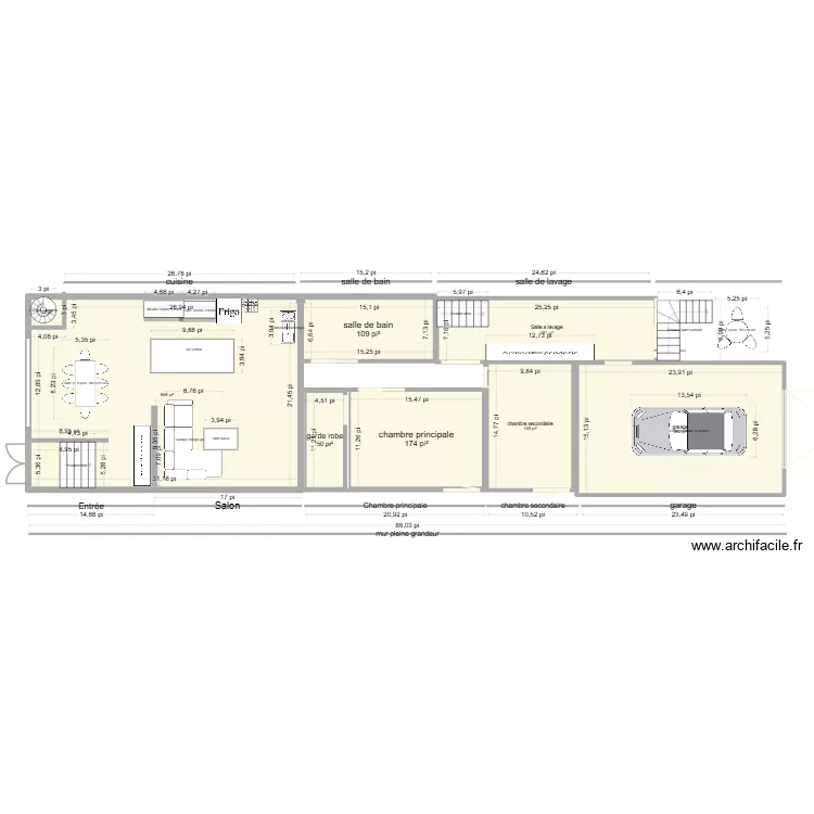 plan de base avec mur. Plan de 