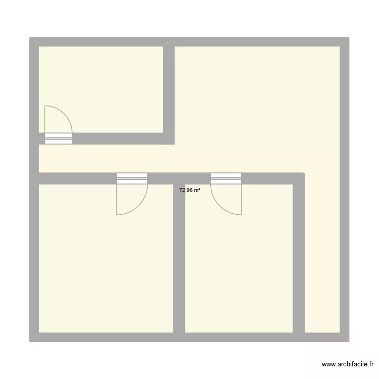 Renovation etudiant. Plan de 1  et 73 m²