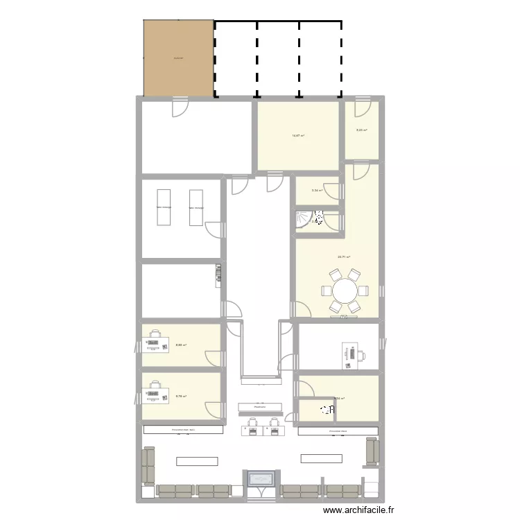 Plan type Animara V1. Plan de 8 Pièces et 77 m² Plan type Animara V1. Plan de 8 Pièces et 77 m²