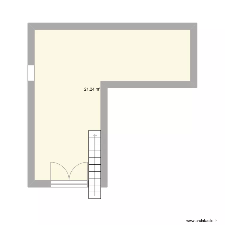 Atelier. Plan de 1 pièce et 21 m² Atelier. Plan de 1 pièce et 21 m²