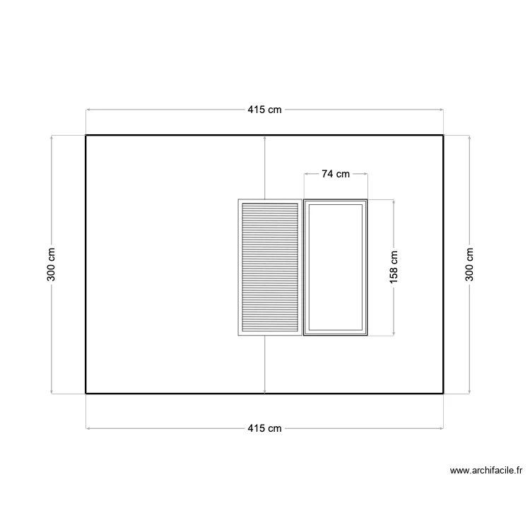 chambre par devant.. Plan de 