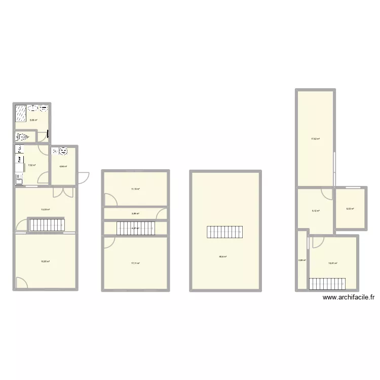 Maison Hautmont. Plan de 16 et 173 m² Maison Hautmont. Plan de 16 et 173 m²
