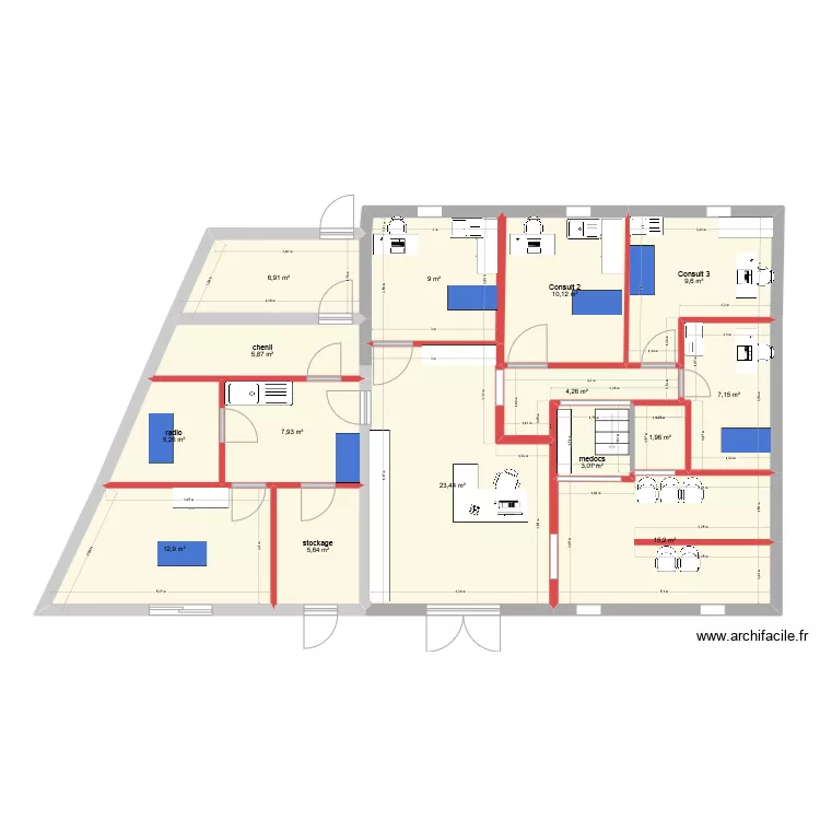 clinique naurouze. Plan de 